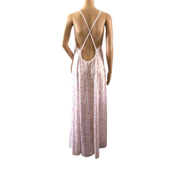 Vintage Petra Fashions Floral Maxi Nightgown Lingerie With Lace Trim - Picture 11 of 15